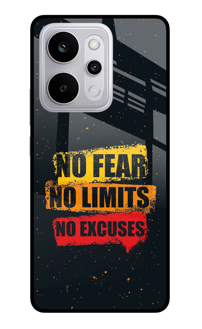 No Fear No Limits No Excuse Realme P4 Power 5G Glass Case Back Cover by Casekaro