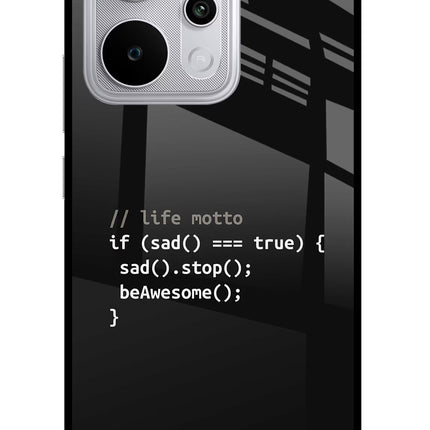 Life Motto Code Realme P4 Power 5G Glass Case Back Cover by Casekaro