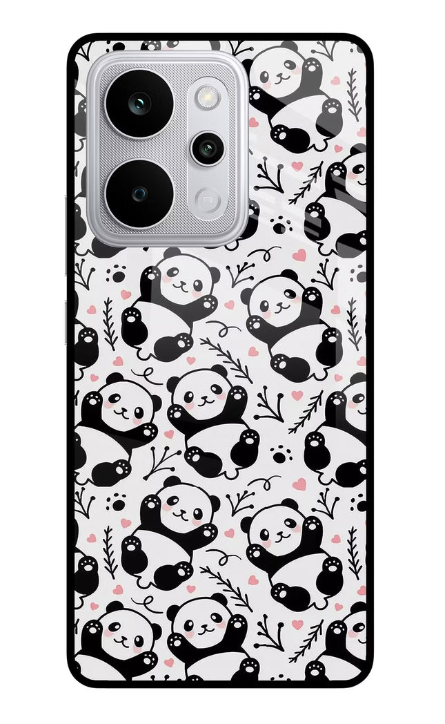 Cute Panda Realme P4 Power 5G Glass Case Back Cover by Casekaro