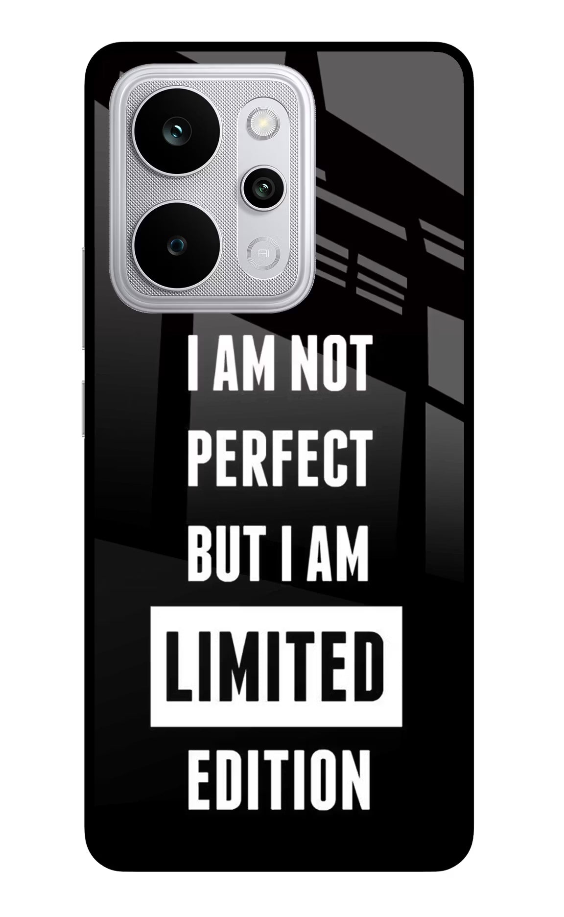 I Am Not Perfect But I Am Limited Edition Realme P4 Power 5G Glass Case