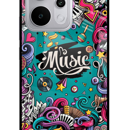 Music Graffiti Realme P4 Power 5G Glass Case Back Cover by Casekaro