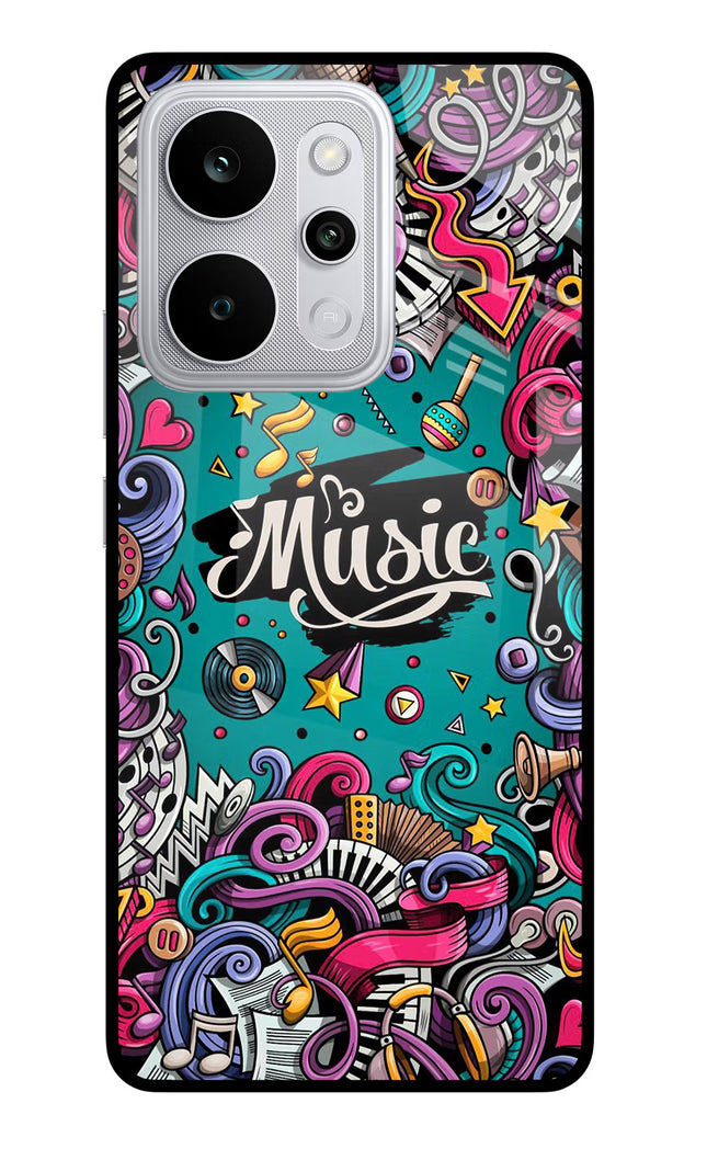 Music Graffiti Realme P4 Power 5G Glass Case Back Cover by Casekaro