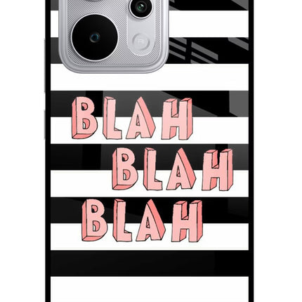 Blah Blah Blah Realme P4 Power 5G Glass Case Back Cover by Casekaro