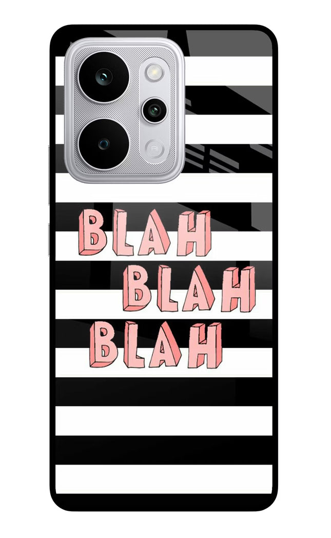 Blah Blah Blah Realme P4 Power 5G Glass Case Back Cover by Casekaro