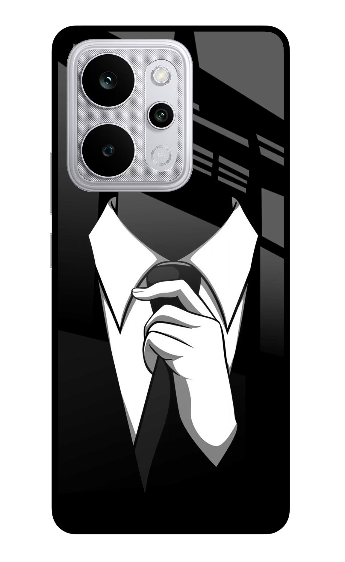 Black Tie Realme P4 Power 5G Glass Case