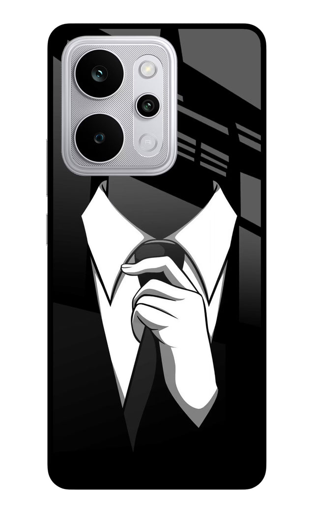 Black Tie Realme P4 Power 5G Glass Case Back Cover by Casekaro