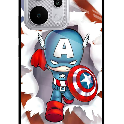 Captain America Realme P4 Power 5G Glass Case Back Cover by Casekaro