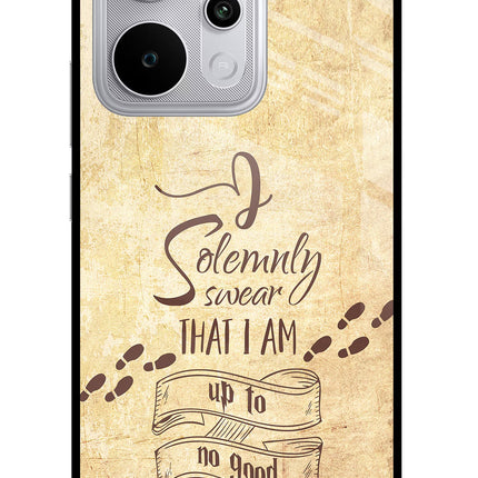 I Solemnly swear that i up to no good Realme P4 Power 5G Glass Case Back Cover by Casekaro