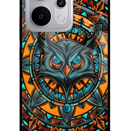 Angry Owl Art Realme P4 Power 5G Glass Case Back Cover by Casekaro