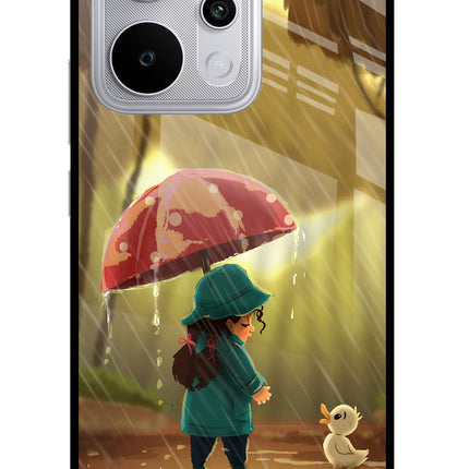 Rainy Day Realme P4 Power 5G Glass Case Back Cover by Casekaro