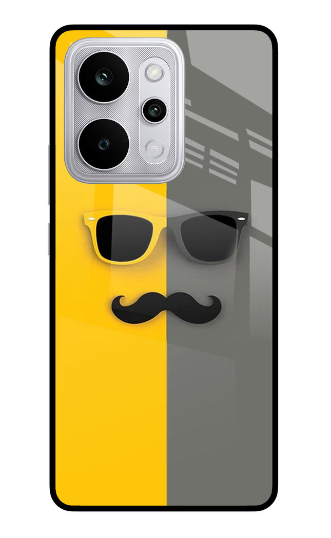 Sunglasses with Mustache Realme P4 Power 5G Glass Case Back Cover by Casekaro