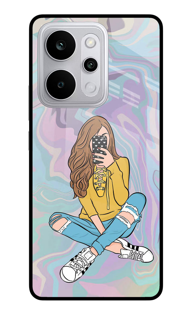 Selfie Girl Realme P4 Power 5G Glass Case Back Cover by Casekaro