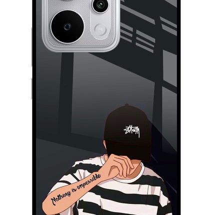 Aesthetic Boy Realme P4 Power 5G Glass Case Back Cover by Casekaro