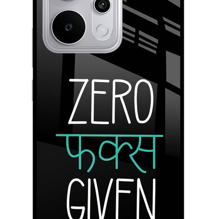 Zero Fucks Given Realme P4 Power 5G Glass Case Back Cover by Casekaro