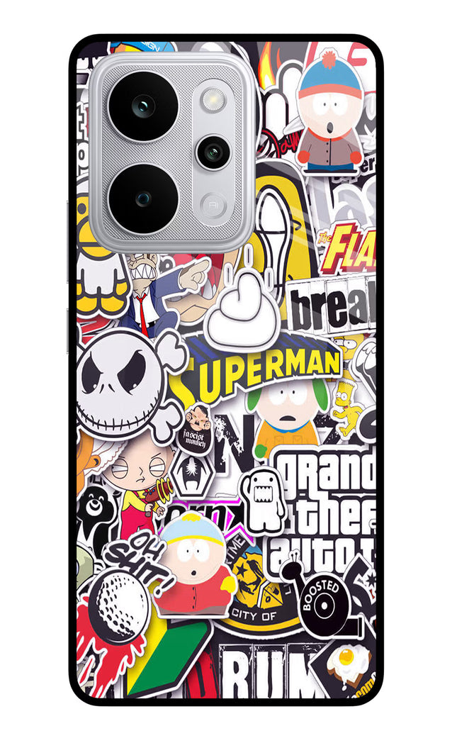 Sticker Bomb Realme P4 Power 5G Glass Case Back Cover by Casekaro