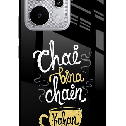 Chai Bina Chain Kaha Re Realme P4 Power 5G Glass Case Back Cover by Casekaro