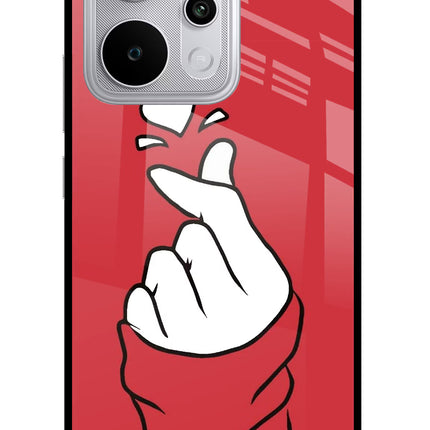 Korean Love Sign Realme P4 Power 5G Glass Case Back Cover by Casekaro