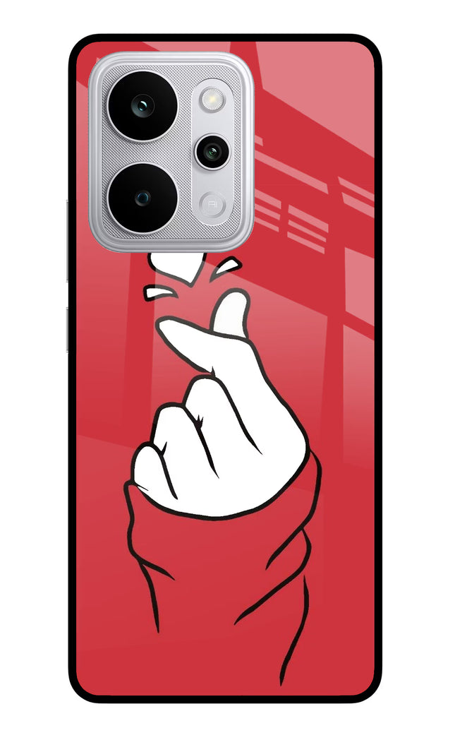 Korean Love Sign Realme P4 Power 5G Glass Case Back Cover by Casekaro