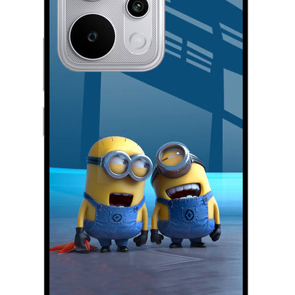 Minion Laughing Realme P4 Power 5G Glass Case Back Cover by Casekaro