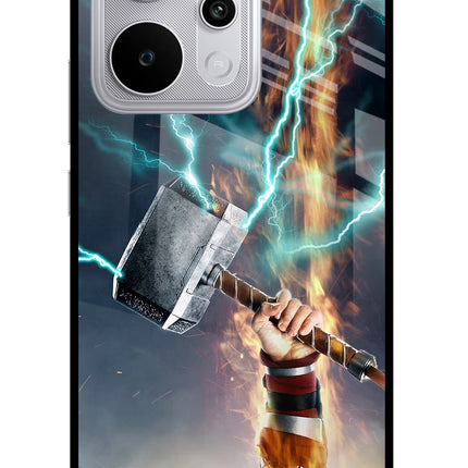 Thor Hammer Mjolnir Realme P4 Power 5G Glass Case Back Cover by Casekaro