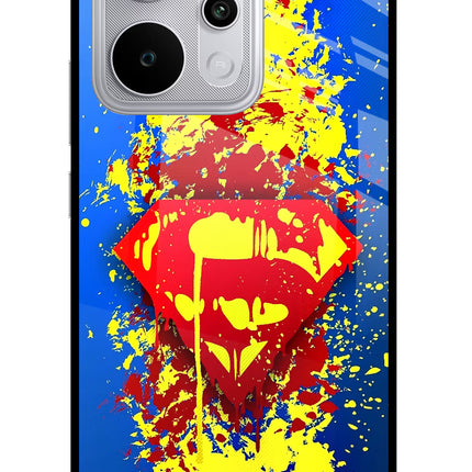 Superman logo Realme P4 Power 5G Glass Case Back Cover by Casekaro