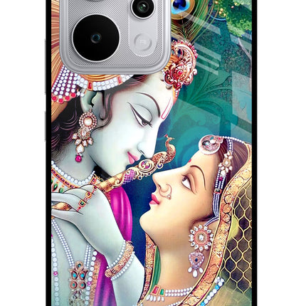 Lord Radha Krishna Realme P4 Power 5G Glass Case Back Cover by Casekaro