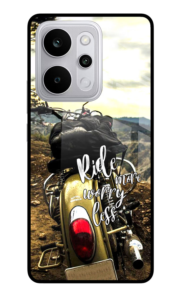 Ride More Worry Less Realme P4 Power 5G Glass Case Back Cover by Casekaro