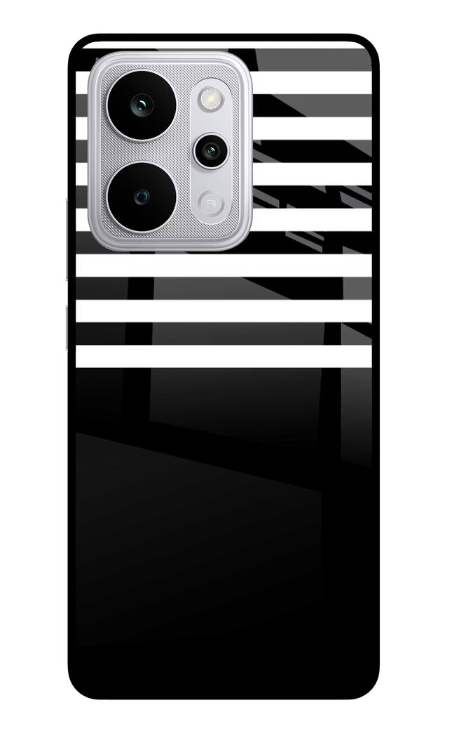 Black and White Print Realme P4 Power 5G Glass Case Back Cover by Casekaro