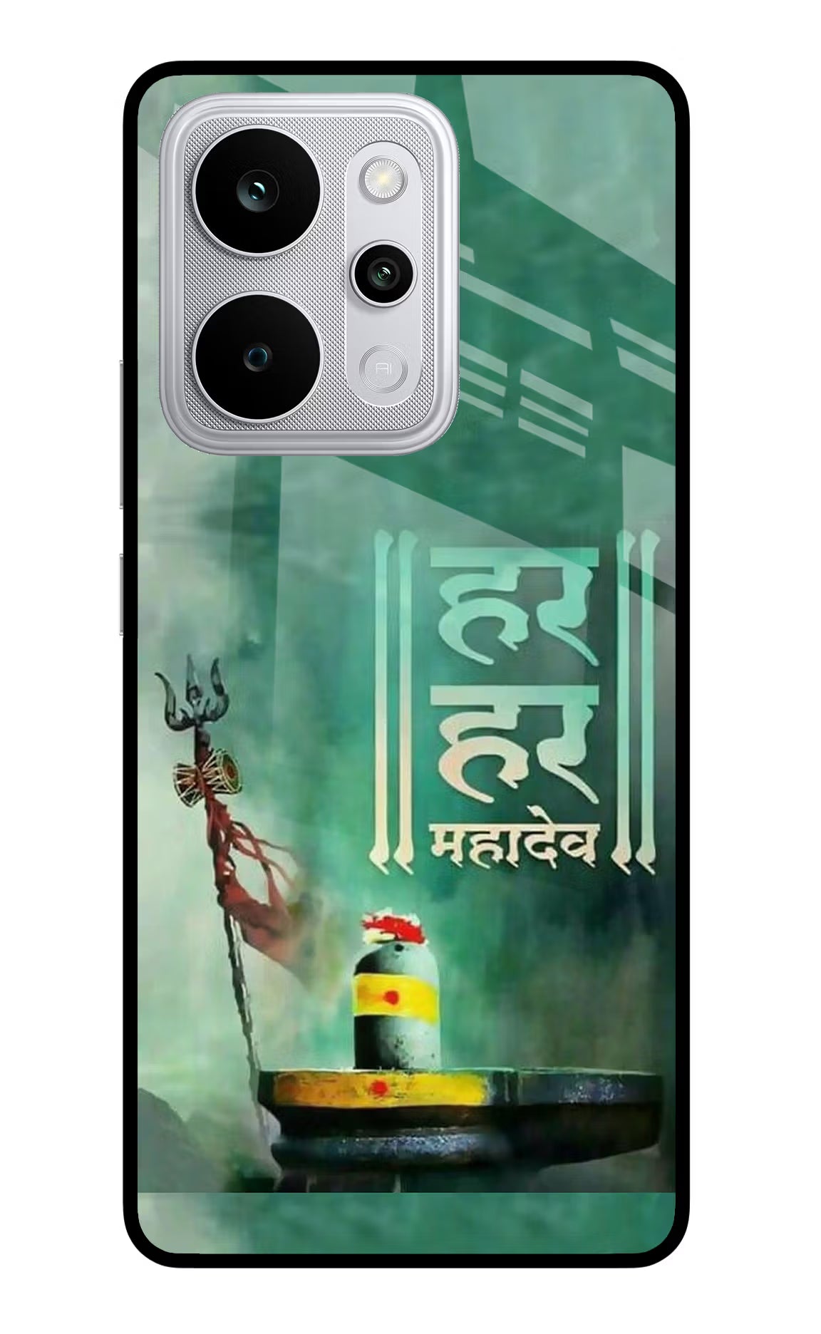 Har Har Mahadev Shivling Realme P4 Power 5G Glass Case
