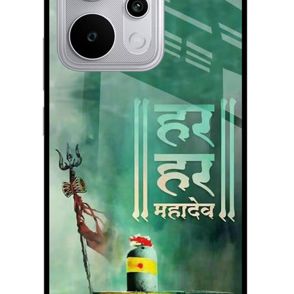 Har Har Mahadev Shivling Realme P4 Power 5G Glass Case Back Cover by Casekaro