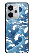 Blue Waves Realme P4 Power 5G Glass Case Back Cover by Casekaro