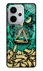 Green Owl Realme P4 Power 5G Glass Case Back Cover by Casekaro