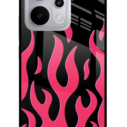 Fire Flames Realme P4 Power 5G Glass Case Back Cover by Casekaro