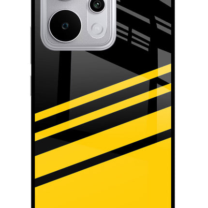 Yellow Shades Realme P4 Power 5G Glass Case Back Cover by Casekaro
