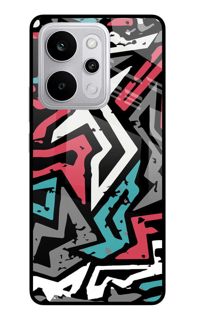 Geometric Graffiti Realme P4 Power 5G Glass Case Back Cover by Casekaro