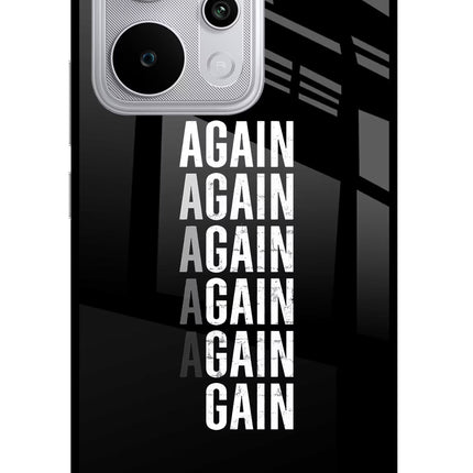 Again Again Gain Realme P4 Power 5G Glass Case Back Cover by Casekaro