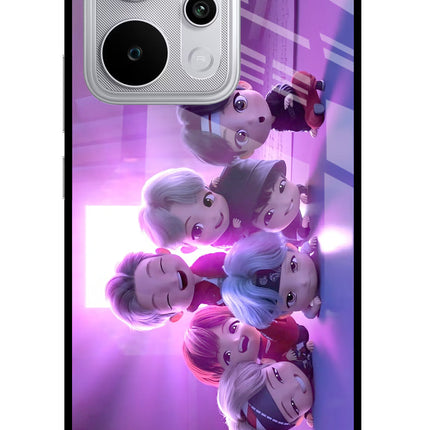 BTS Chibi Realme P4 Power 5G Glass Case Back Cover by Casekaro