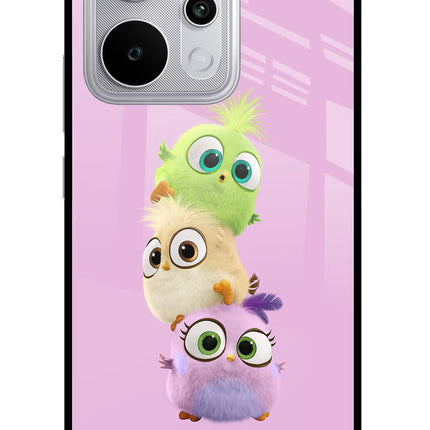 Cute Little Birds Realme P4 Power 5G Glass Case Back Cover by Casekaro
