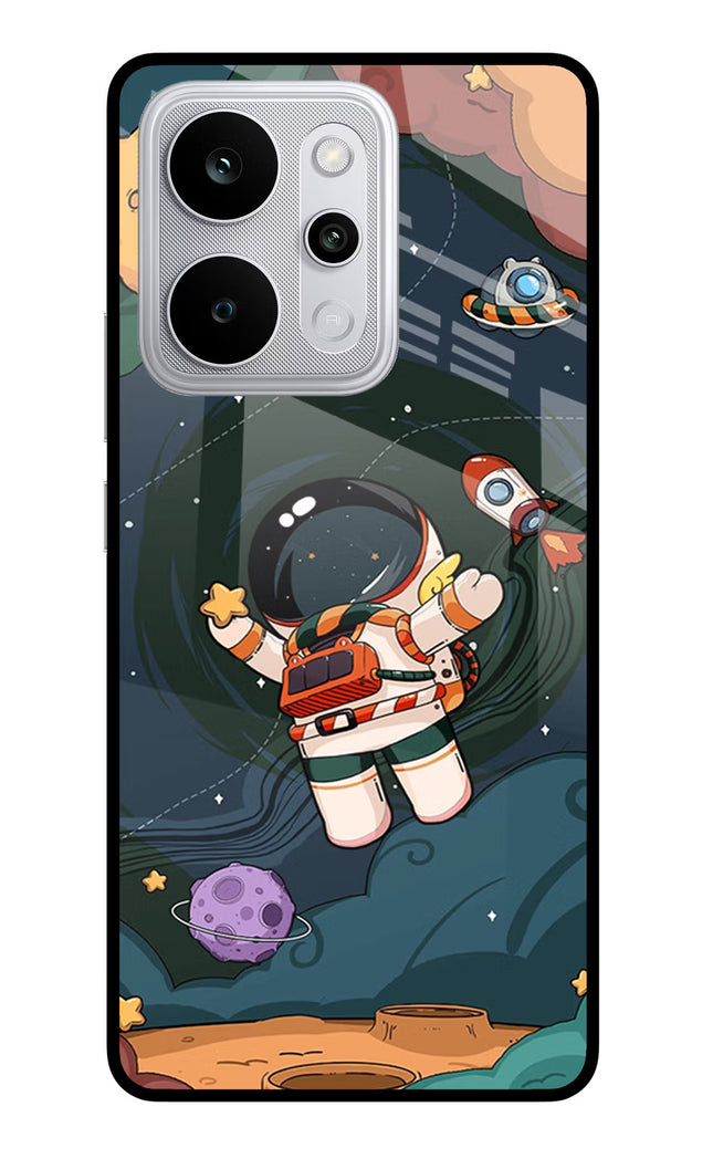 Cartoon Astronaut Realme P4 Power 5G Glass Case Back Cover by Casekaro