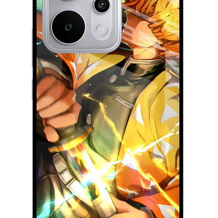 Demon Slayer Realme P4 Power 5G Glass Case Back Cover by Casekaro