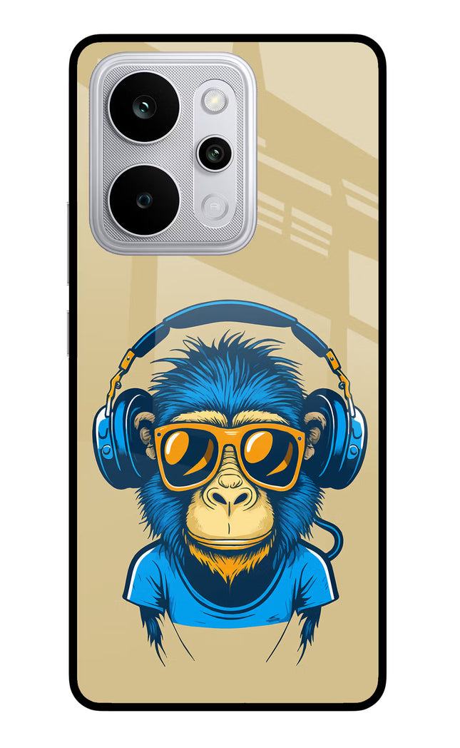 Monkey Headphone Realme P4 Power 5G Glass Case Back Cover by Casekaro