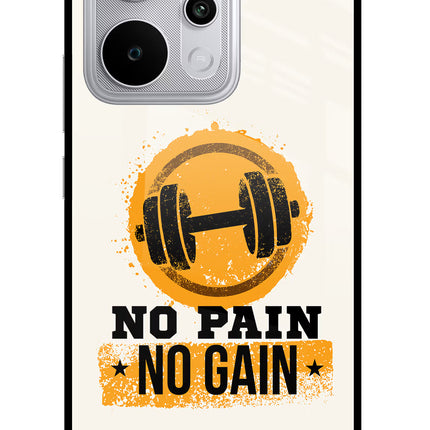 No Pain No Gain Realme P4 Power 5G Glass Case Back Cover by Casekaro