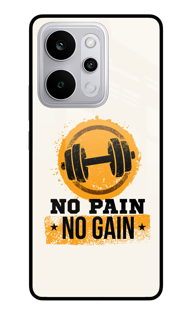 No Pain No Gain Realme P4 Power 5G Glass Case Back Cover by Casekaro