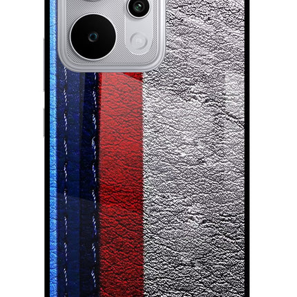 BMW Stripes Realme P4 Power 5G Glass Case Back Cover by Casekaro