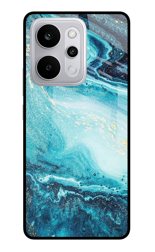 Blue Glitter Marble Realme P4 Power 5G Glass Case