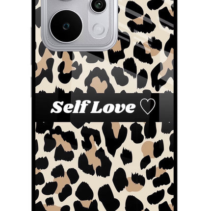 Leopard Print Self Love Realme P4 Power 5G Glass Case Back Cover by Casekaro