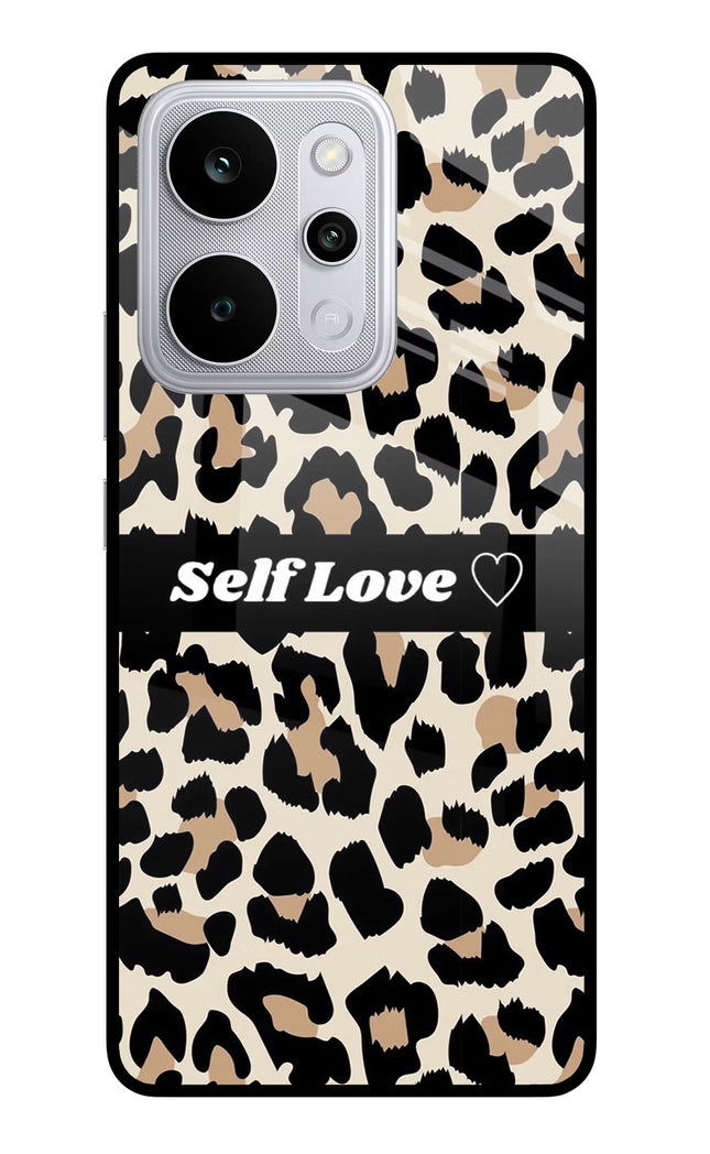 Leopard Print Self Love Realme P4 Power 5G Glass Case Back Cover by Casekaro