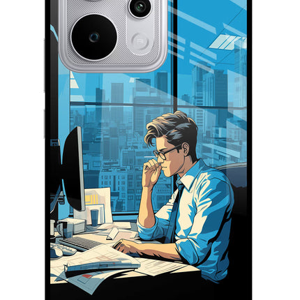 Focused Hustler (AI Generated) Realme P4 Power 5G Glass Case Back Cover by Casekaro