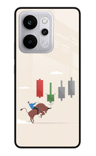 Bull Trading Momentum Realme P4 Power 5G Glass Case Back Cover by Casekaro