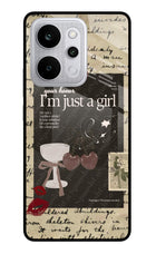 I am just a girl Realme P4 Power 5G Glass Case Back Cover by Casekaro
